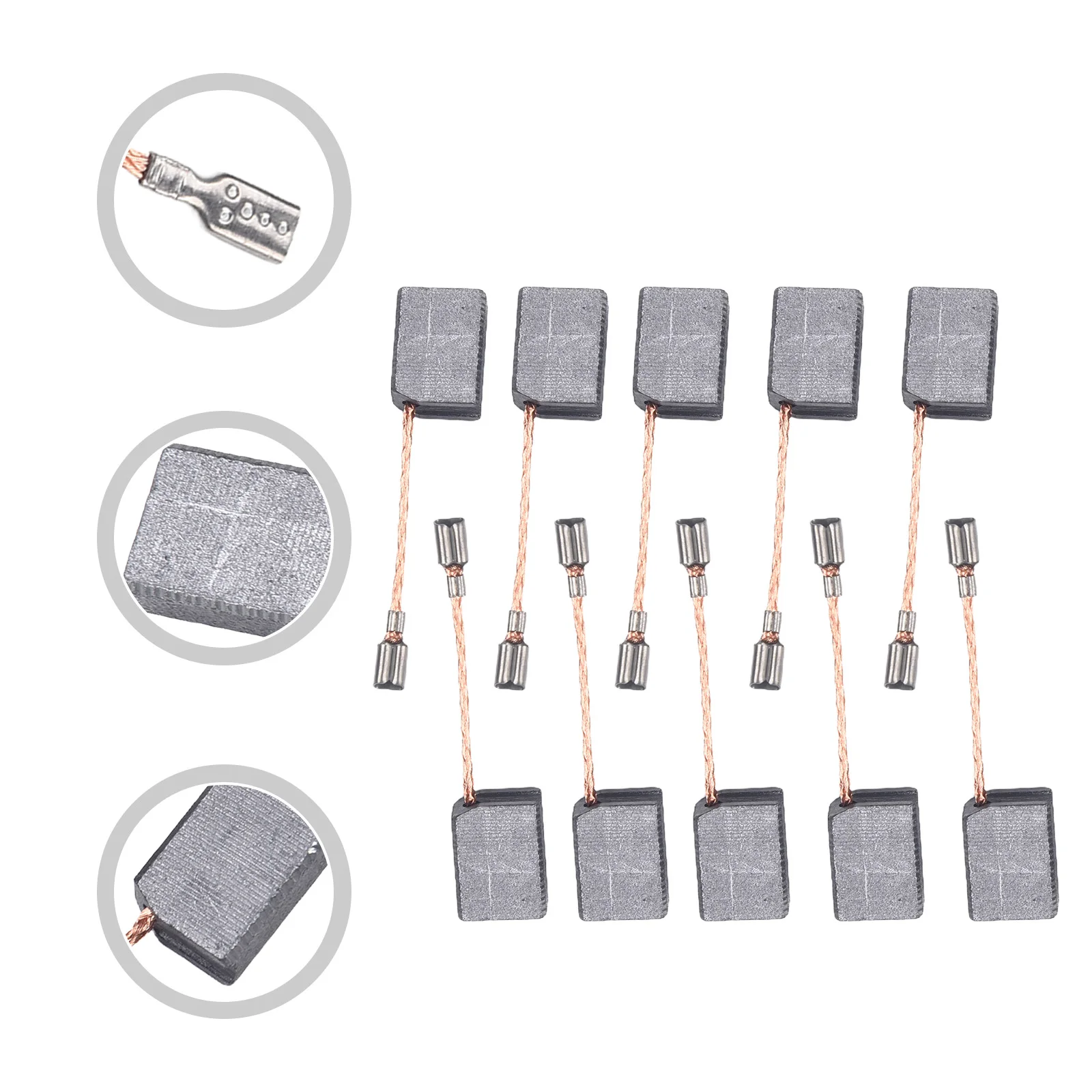 10pcs 6x11x15mm Carbon Brushes For WU900 WU829 WU816 WU771 Angle Grinder Electric Motor Replacement Parts Power Tool Accessory