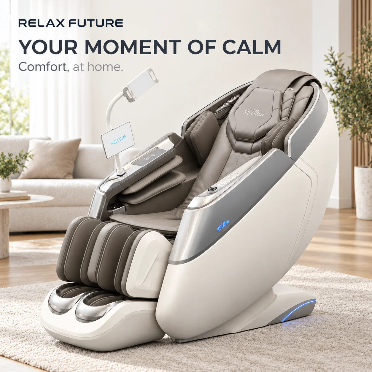 Massage Chair Full Body Massage Chair, Zero Gravity SL Track Recliner with Heat, Foot Rollers and Voice Control