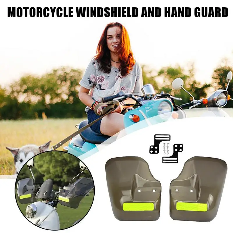 Motocross Handguards Dirt Bike Motocross Multifunction Windshield Motorcycle Hand Guards Protector With Reflective Strip Design