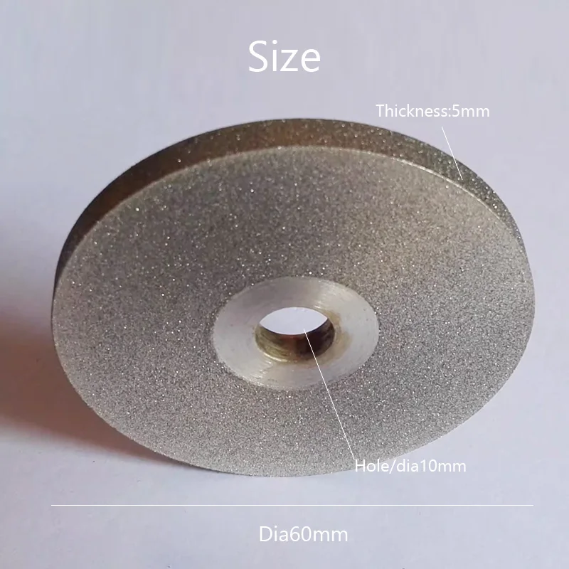Electroplated Diamond Three Sided Grinding Wheel Tungsten Steel Diamond Alloy Grinding Disc Dia60mm 10 Hole for Angle Grinder