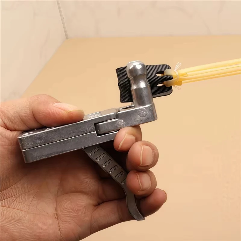 Outdoor Egg Clamp Aluminum Alloy Two Axis Linkage Steel Ball Automatic Return Scattered Release Opening and Closing Integrated