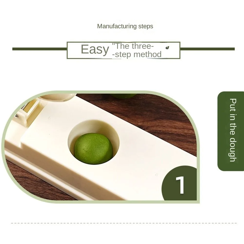 

Hand Press Sweet Green Rice Balls Skin Molds Oval Non-stick Dumpling Skin Wrapper Mold Efficient Multifunctional