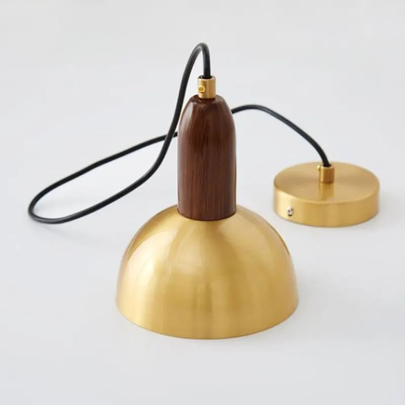 Postmodern Gilded Pendant Lamp, Simples Single Headed LED Light, Nordic Light, Fit para quarto, cabeceira, Restaurante, Bar