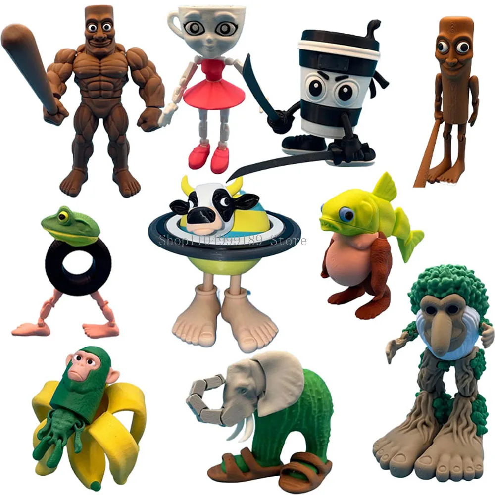 

Cute Tung Tung Tung Sahur Ballerina Cappuccino Action Figure Brainbot Anime Tralalero Tralala Shark Desk Ornament Toys Gifts