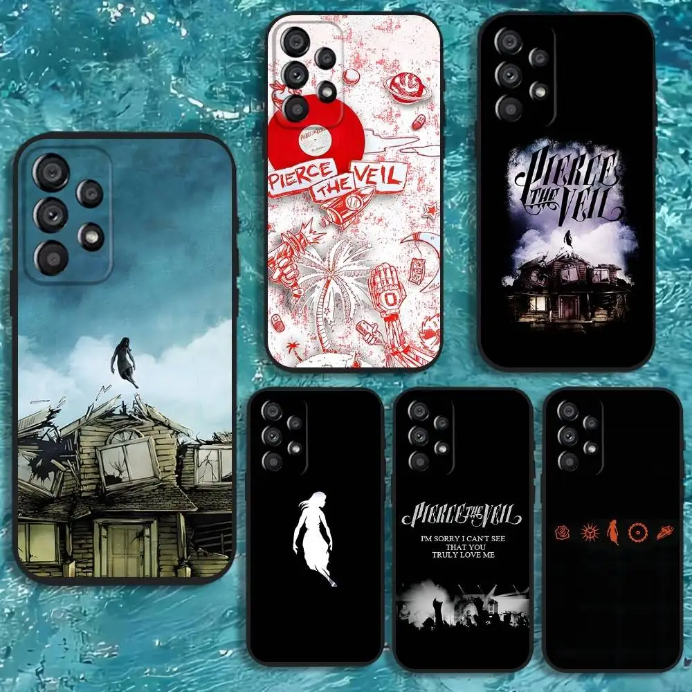 

Band P-Pierce The V-Veil Phone Case For Samsung Galaxy A20,A21s,A22,A31,A32,A52,A53,A72,73,A80 Soft Black Cover