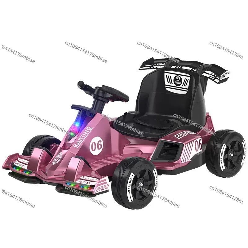 Children Electric Go-kart Four-wheel Drift Car Men's and Women's Baby Rechargeable Stroller Remote Control Electric Vehicle