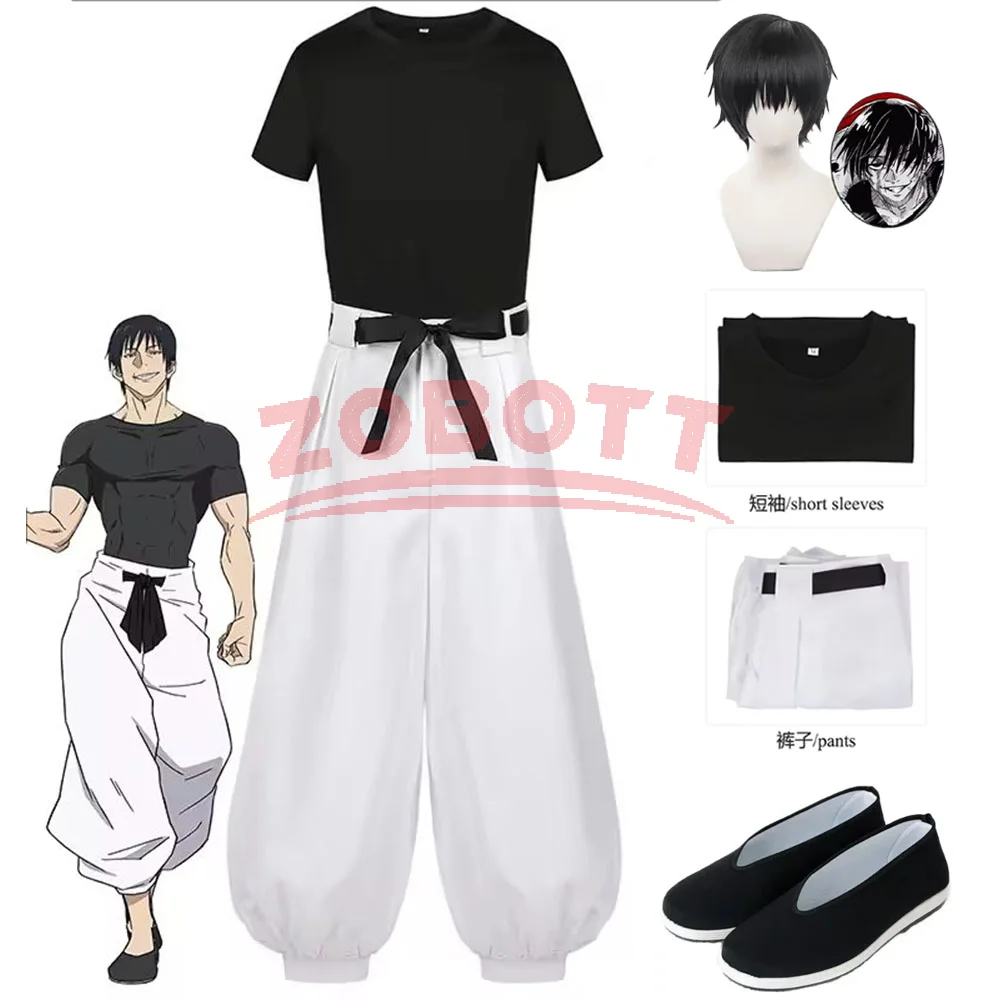 Anime Cosplay Kostüm Dehnbares Oberteil und Hose Outfit Erwachsene Unisex Kurzarm-Oberteil und Hosenanzug Halloween-Uniform