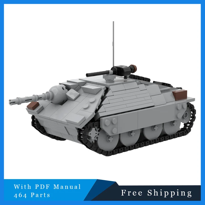 

Лидер продаж, 464 шт., изысканный серый Jagdpanzer, модульные строительные блоки, модель для детского образования, сделай сам, сборная игрушка, подарки на Рождество и день рождения