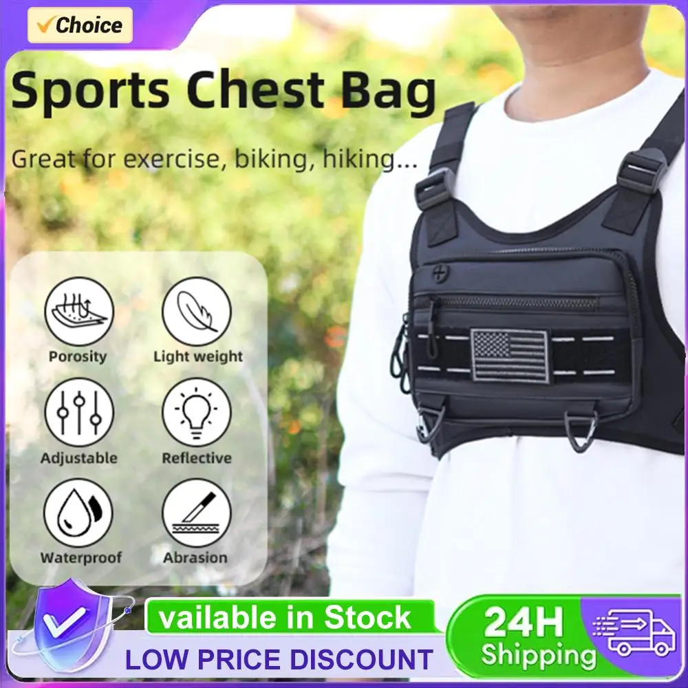 

Unisex Shoulder Backpack with Adjustable Straps Reflective Workout Bag Breathable Outdoor Cycling Climbing Bag