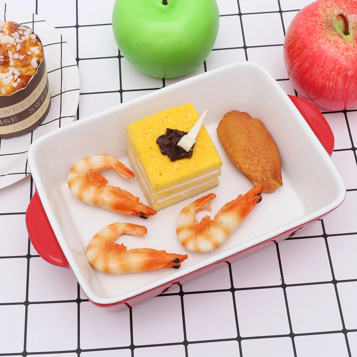 

Ceramics Baking Pan Pottery Tray Oven Microwave Red Premium Eco Friendly Medium Thickness Easy Clean Baking Utensils