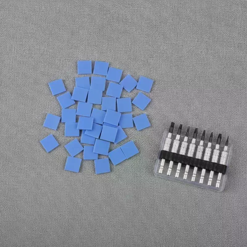 Pre-cut Thermal Pads for Electronics Repair, High Temperature Silicone Insulating Pads for Motherboard, 100Pcs
