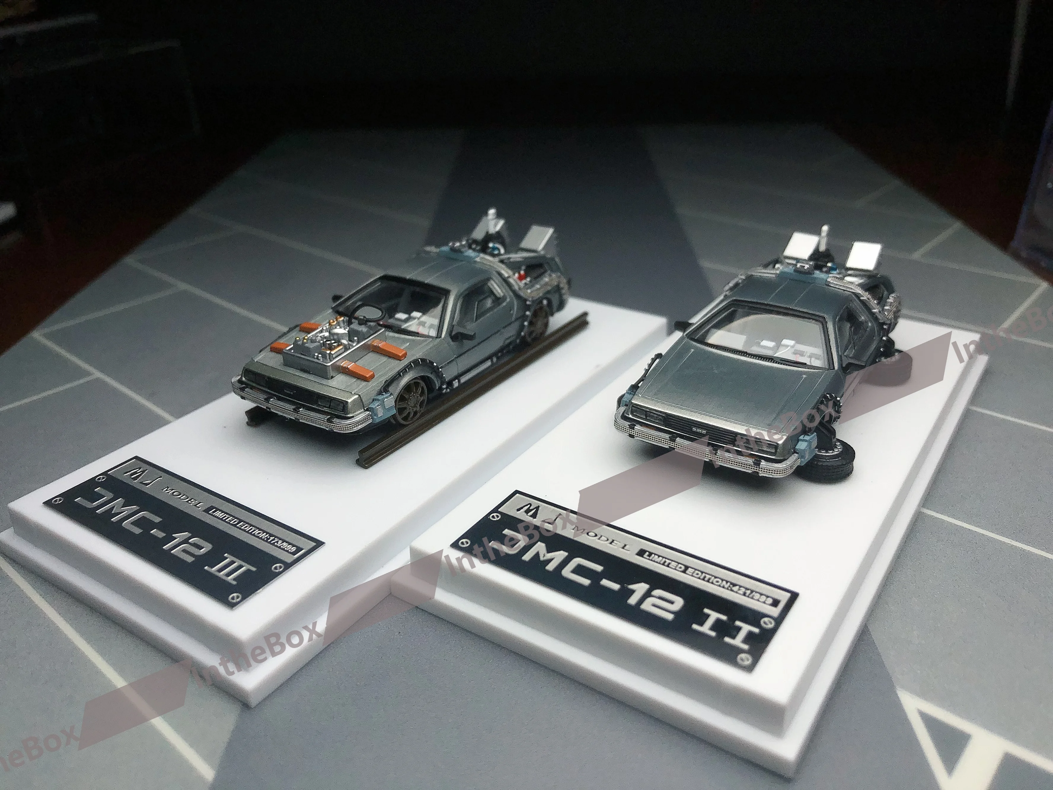 MJ 1/64 Powrót do przyszłości (pierwszy 1-3) maszyna czasowa Delorean odlewany model samochodu kolekcja edycja limitowana Hobby zabawki