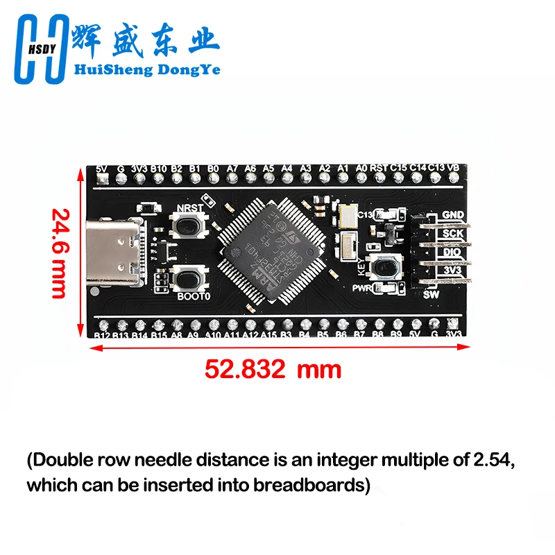 STM32F401RCT6 Minimum System Development Board STM32 ARM Core Learning Board Module For Micropython Type-C Port