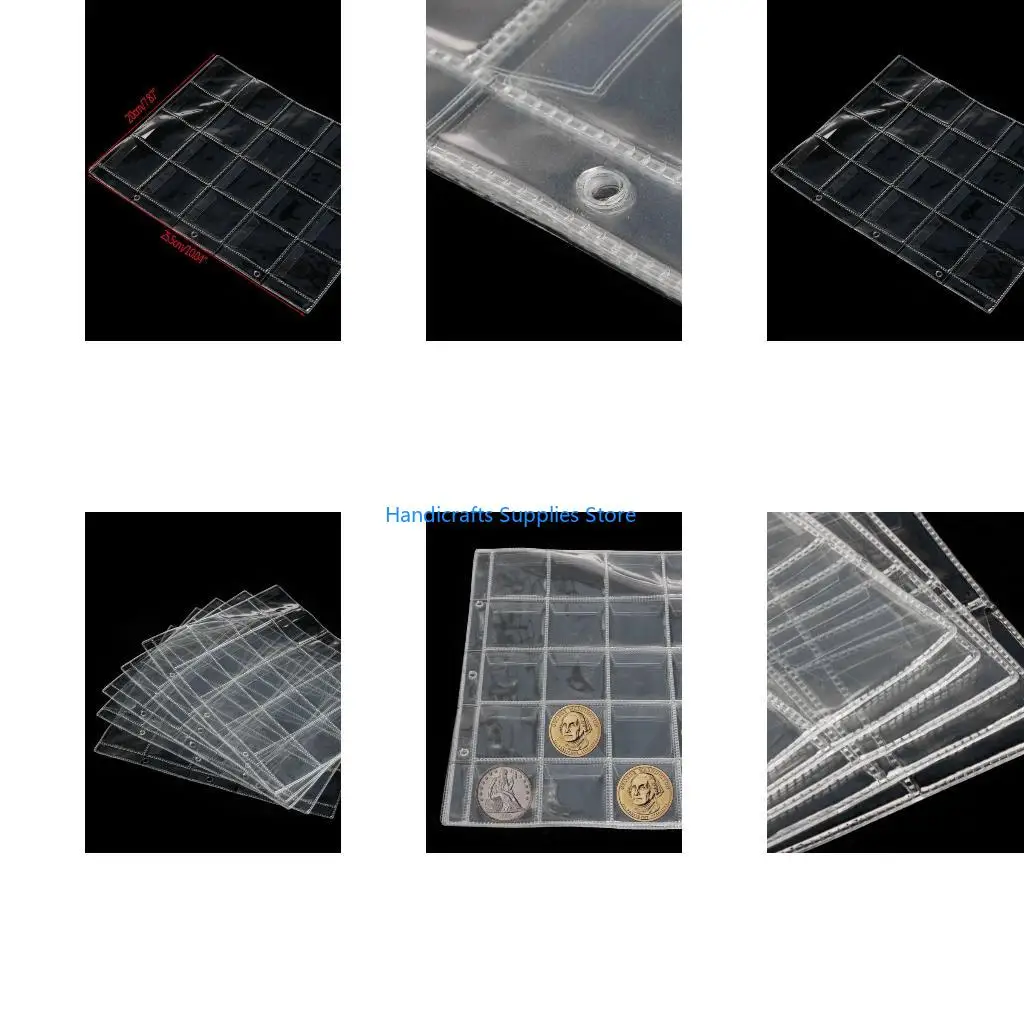 R1WA Album Pages 20 Pockets Money Coin Holder Storage Note Currency Collection for Ca