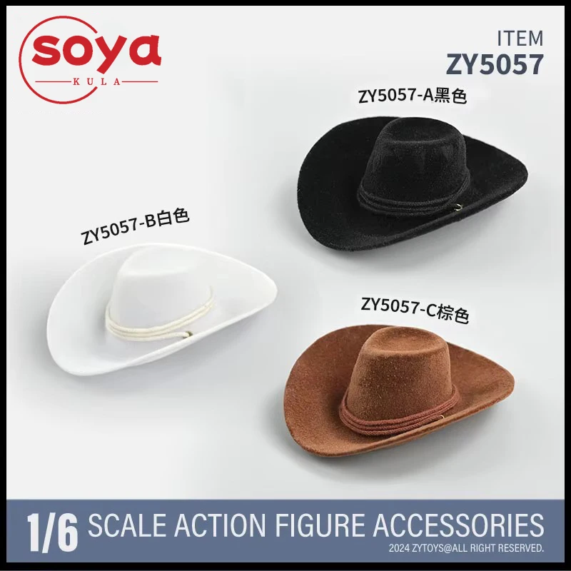 ZYTOYS ZY5057 1/6 mâle Cowboy chapeau décontracté couleur unie chapeau modèle vêtements accessoires ajustement 12 ''soldat figurine corps