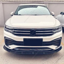 For VW Tiguan MK2 3Pcs Maxton Style Car Front Bumper Lip Spoiler Splitter Diffuser R-Line Facelift 2020-2023 Bodykit Tuning
