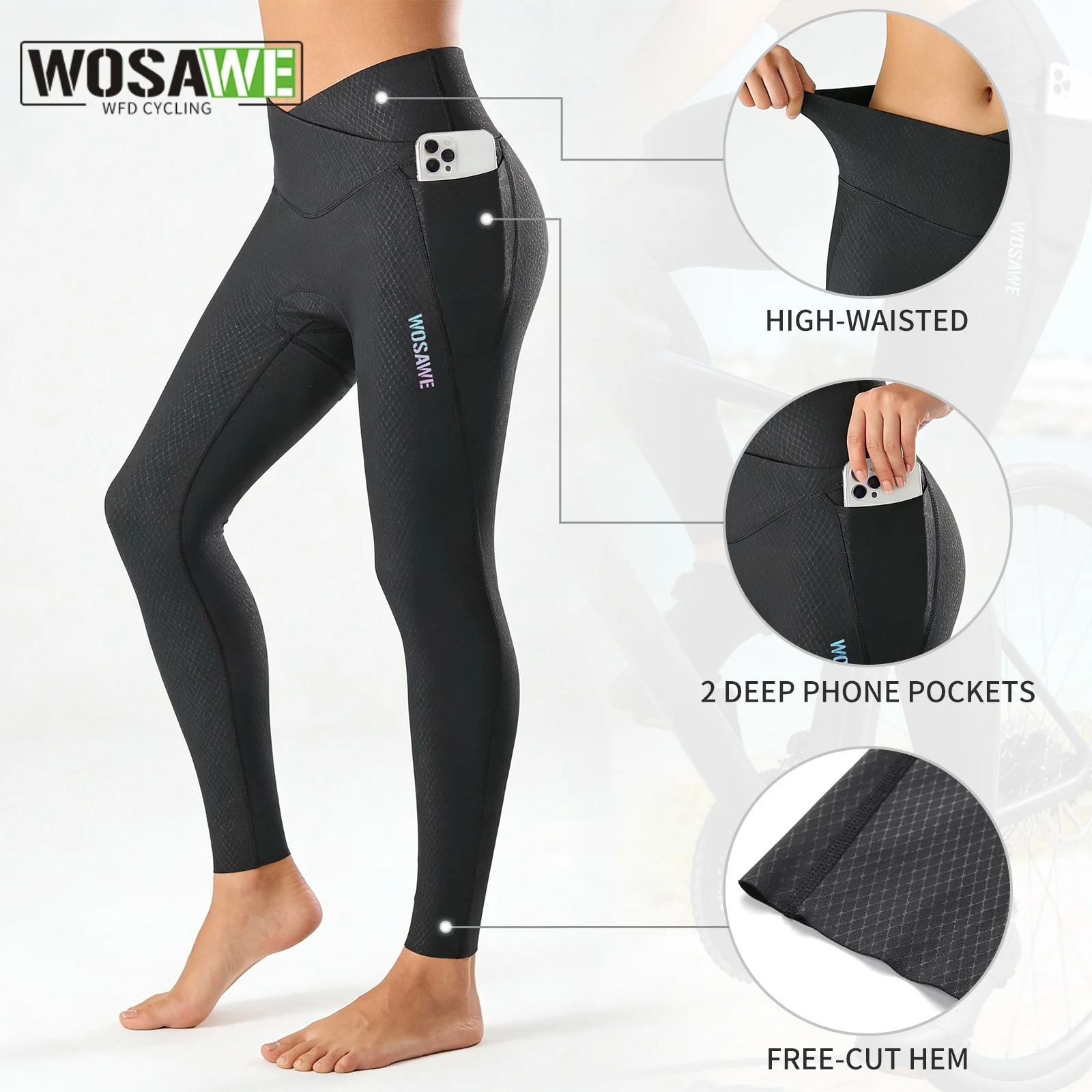 

Женские велосипедные брюки WOSAWE, велосипедные леггинсы, дышащие сетчатые светоотражающие штаны для MTB, спортивные брюки
