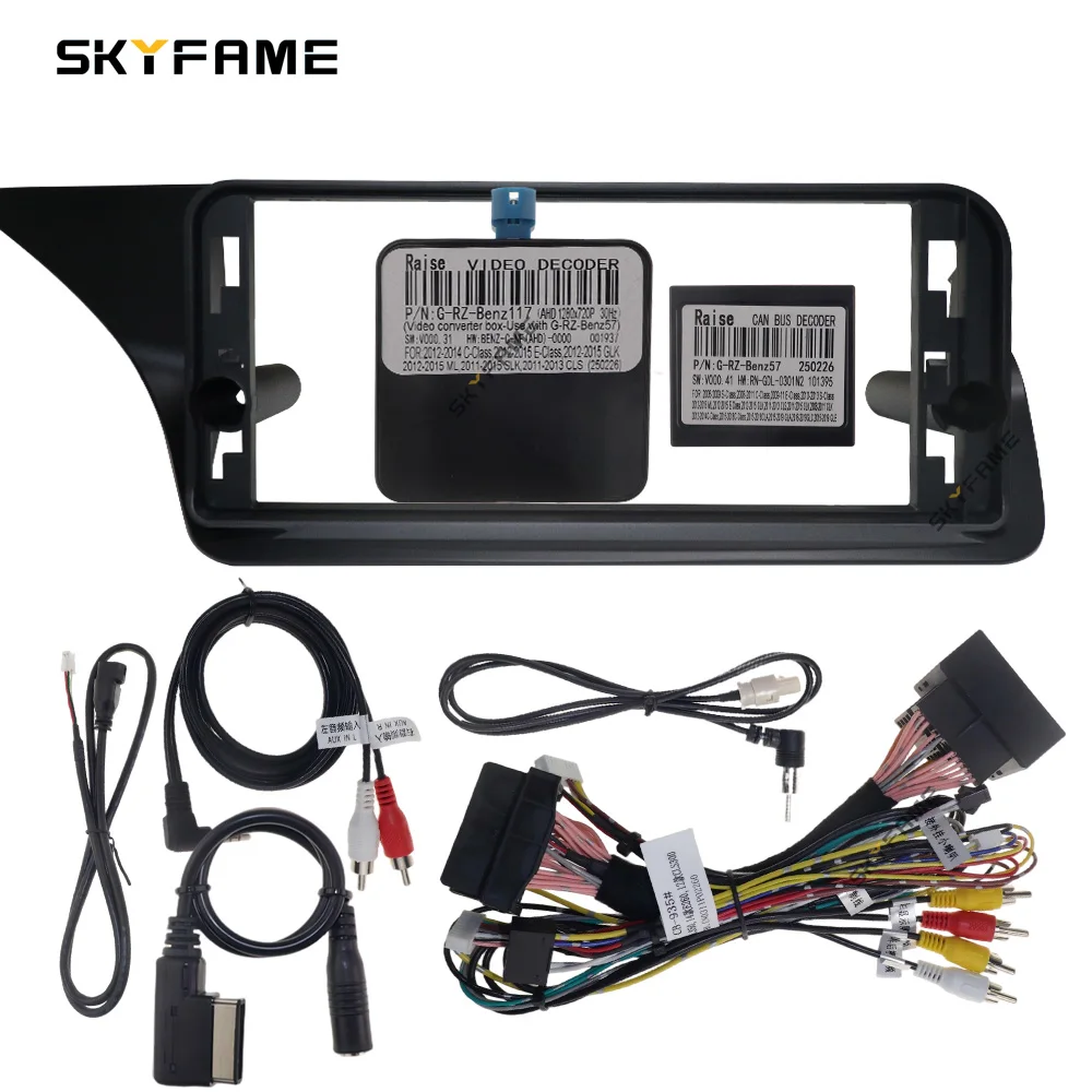 Car Frame Fascia Adapter Canbus Box Decoder Android Radio Dash Fitting Panel Kit For Benz E Class W212 E260 E300 Coupe Dual-Door