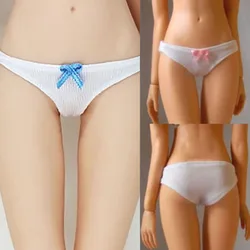 1/6 Female White Underwear Underpants with Pink Bow Decor Clothes Accessory Model Fit 12