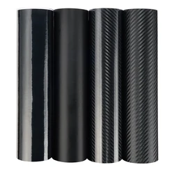 3D 6D Carbon Fiber Vinyl Wrap Film Glossy Matte Black Self Adhesive DIY Car Wrap Foil Sticker Console Computer Laptop Auto Skin