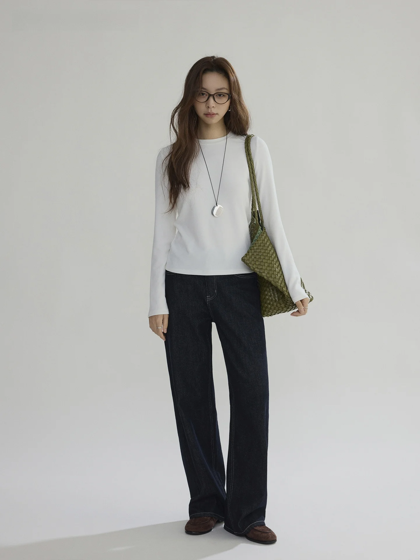 

Женская классическая футболка Joli Choose с длинным рукавом и круглым вырезом, простая базовая модель для весеннего сезона