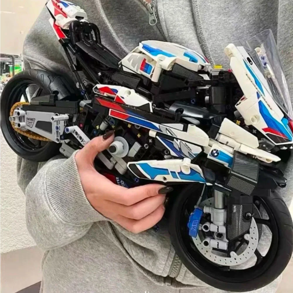 1:5 Technical Motorcycle 1920PCS Compatible 421301 Model Building Blocks Adults Motorbike MOC Bricks Birthday Christmas Gifts