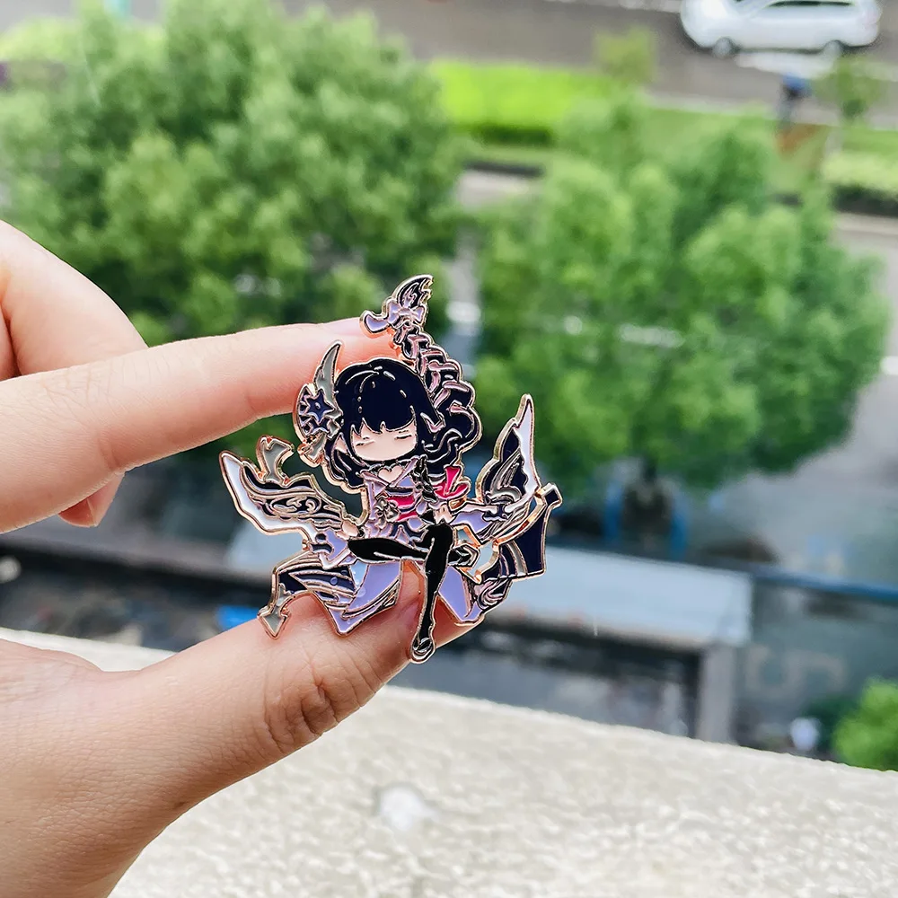 Anime Decoration Game Character Brooch Gemstone Clothing Accessories Collection Commemorative Metal Badge Gift Wholesale Pin