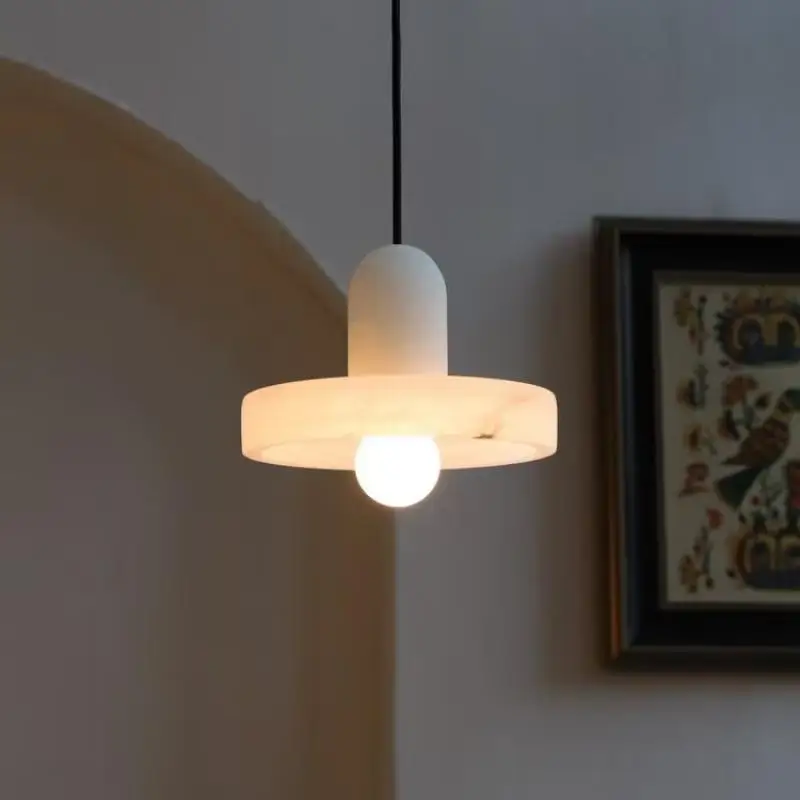 مصباح معلق بجانب السرير من الرخام الطبيعي الراقية، مصباح قلادة نحاسي كامل لغرفة الطعام، قلادة تزيين غرفة المعيشة وغرفة النوم