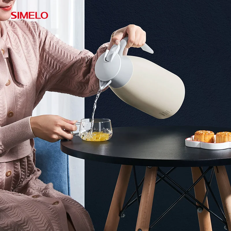 SIMELO 2L Large Capacity Vacuum Insulated Thermos Flask 304 Stainless Steel Hot Water Bottle for Tea Coffee Milk Home Office view 4