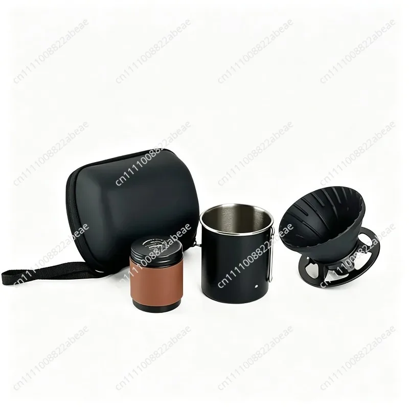 Travelling Hand Brewed Coffee Set,Outdoor Car Carrying Camping Portable Silicone Filter Mug,Entry Level Coffee Utensils