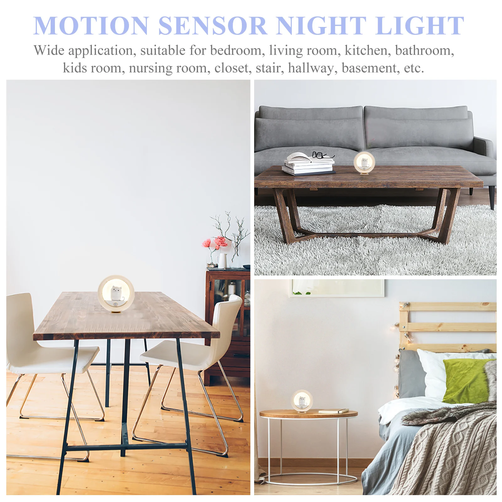 

Small Night Light With Motion Sensor For Closet Kitchen Hallway Stairs Room Indoor Led Illumination Lamp