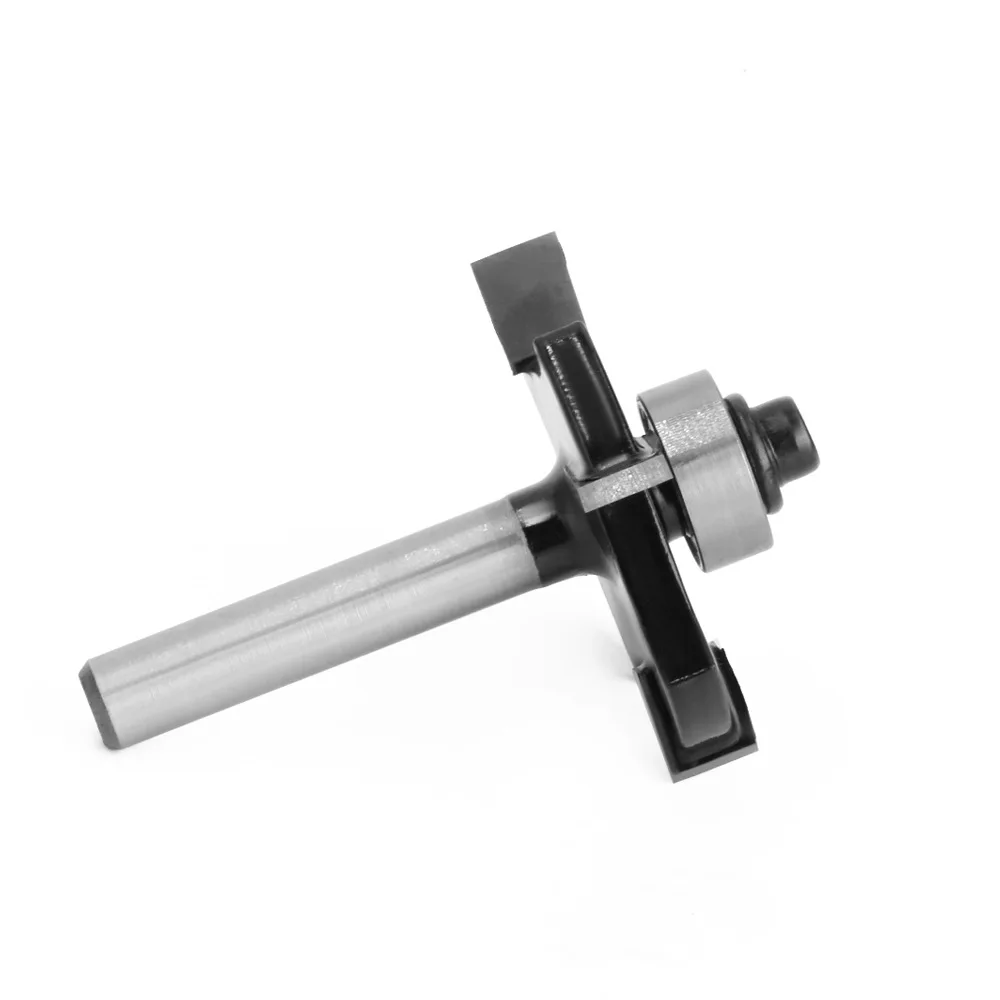 1PC 1/4 6mm 6.35mm Shank Four Blades T-Sloting Slot Cutter Jointing Slotting Router Bit Height Milling Cutter Woodworking