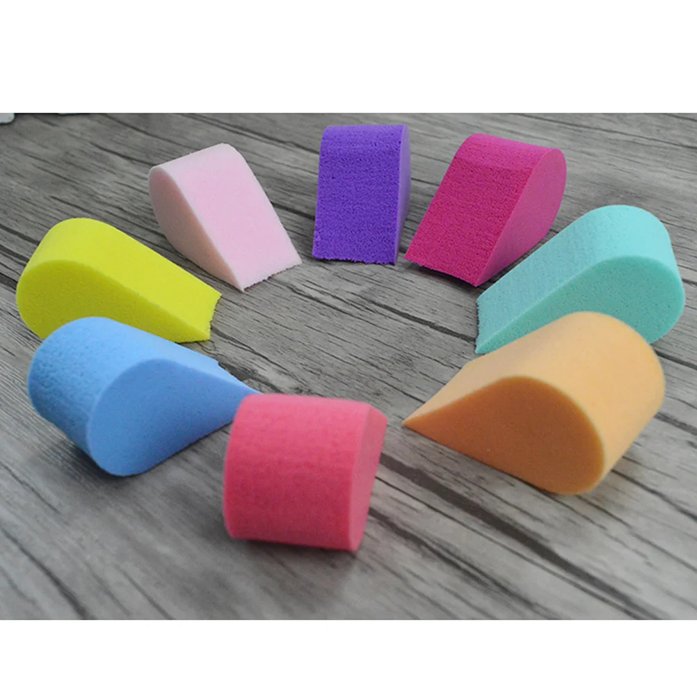 8Pcs Petal Shape Facial Cleaning Sponge Face Puff Makeup Puff Skin Care Sponge Brightening Beauty Tools Mixed Color