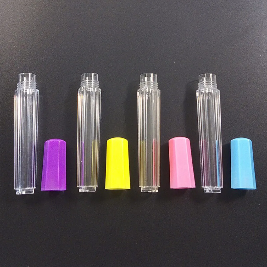 4 Pieces Needles Container Pin Knitting Needle Tubes Transparent Holder Case Bottle for Embroidery Felting Sewing