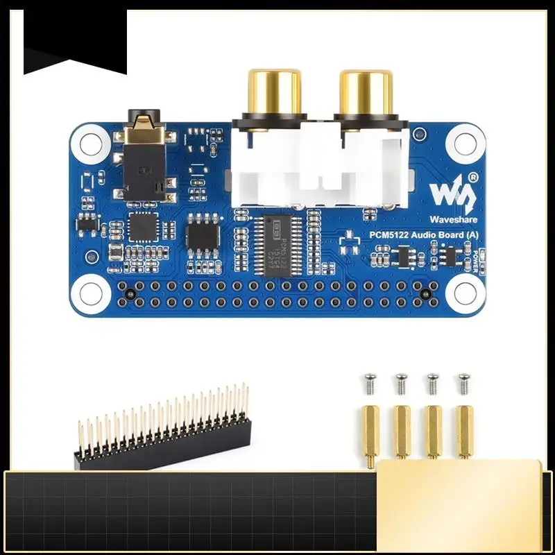 

Waveshare для Raspberry Pi PCM5122, аудиоплата, I2S ЦАП, HIFI, звуковая карта, плата расширения звука, прошивка EEPROM для PI5/PI4/Zero-N3