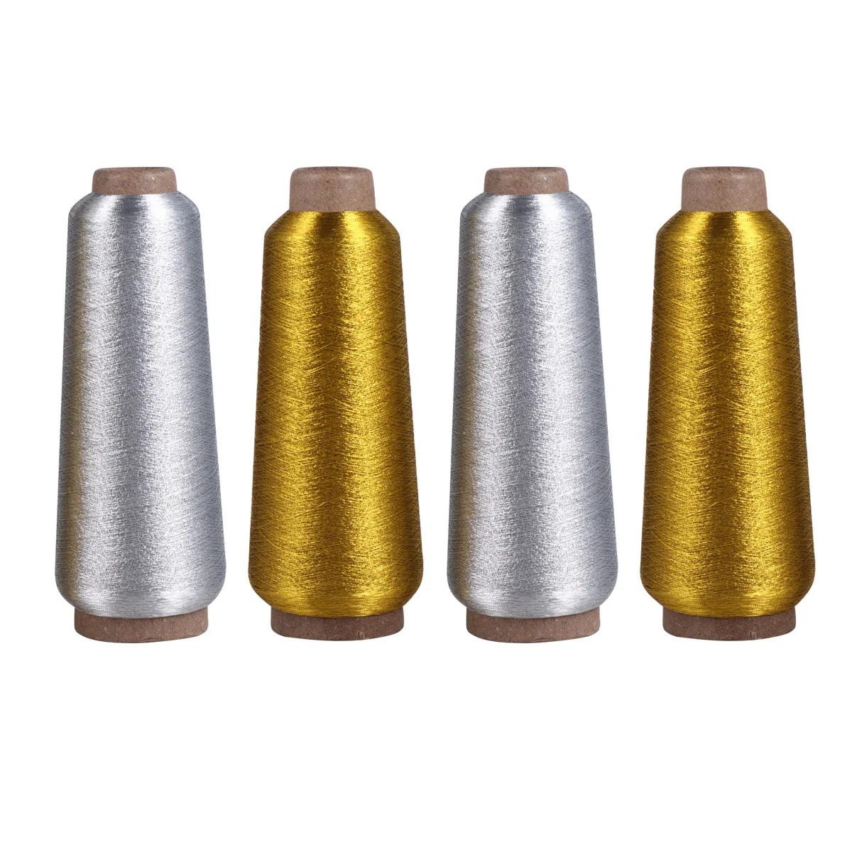 

4 Rolls Metallic Embroidery Thread Premium Durable for Computer Embroidery Cross Stitch DIY Craft Floss Sewing Supplies