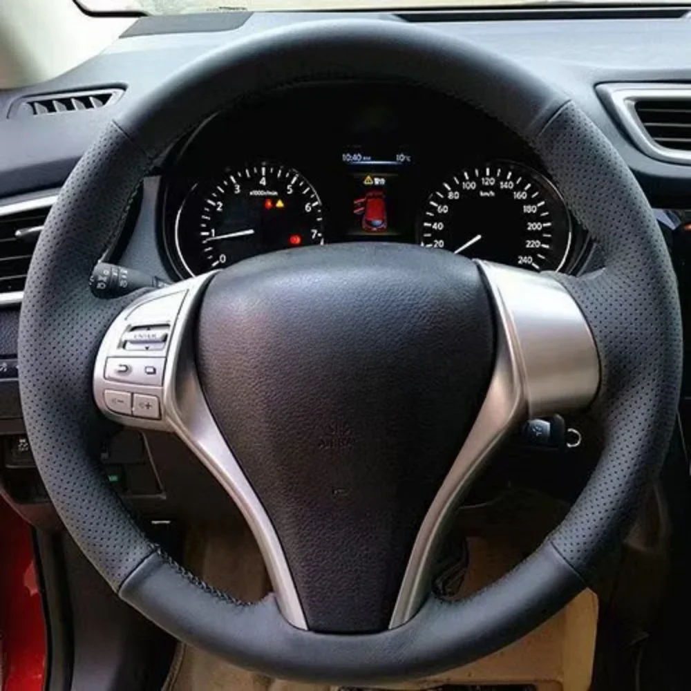 

Car Steering Wheel Cover DIY Microfiber Leather Hand Sewing For Nissan Teana Altima 2013-2016 X-Trail QASHQAI Rogue 2014-2016
