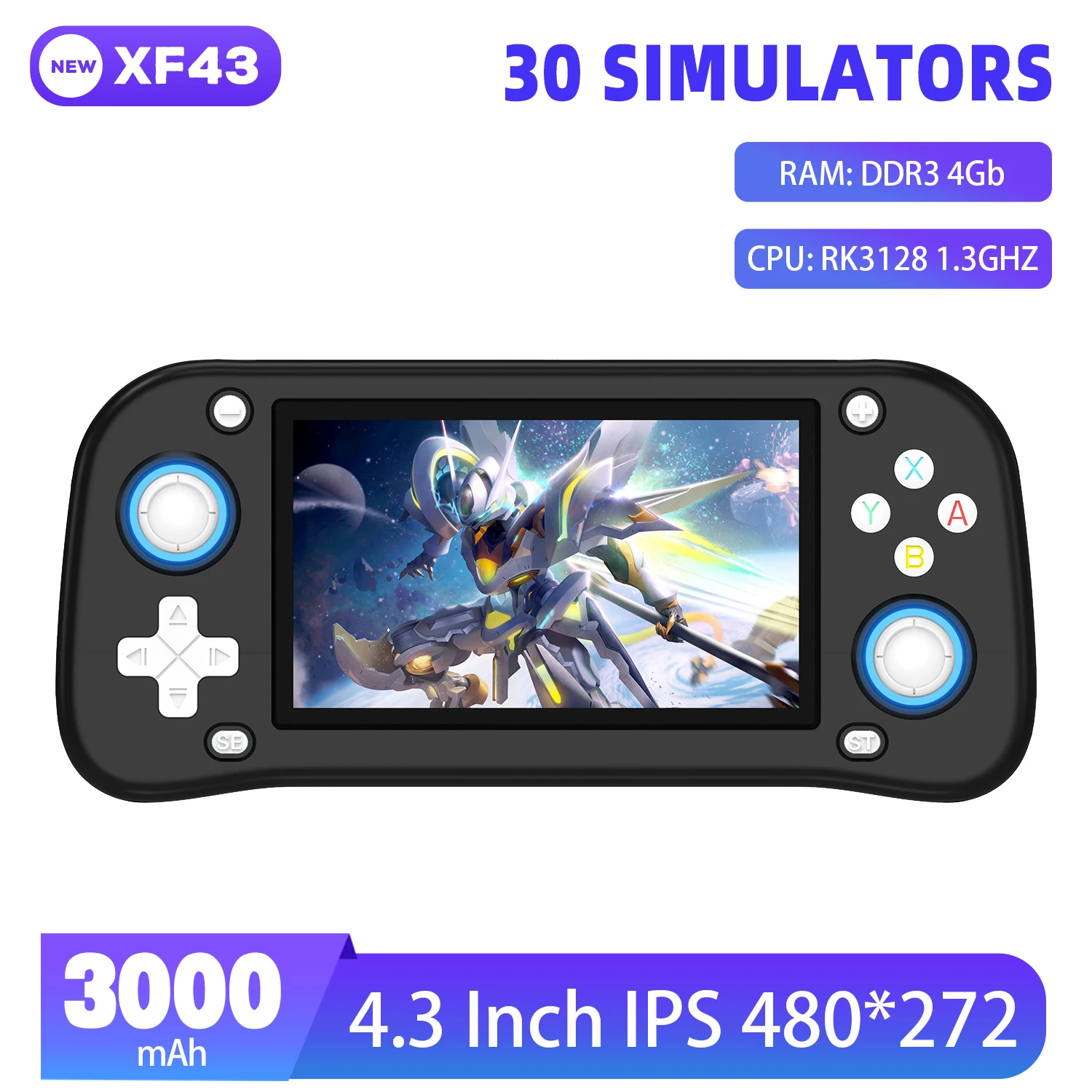 Handheld Game Console Linux System IPS Screen Portable Pocket Video Player 64GB 128GB Games Handheld Game Video Player Console