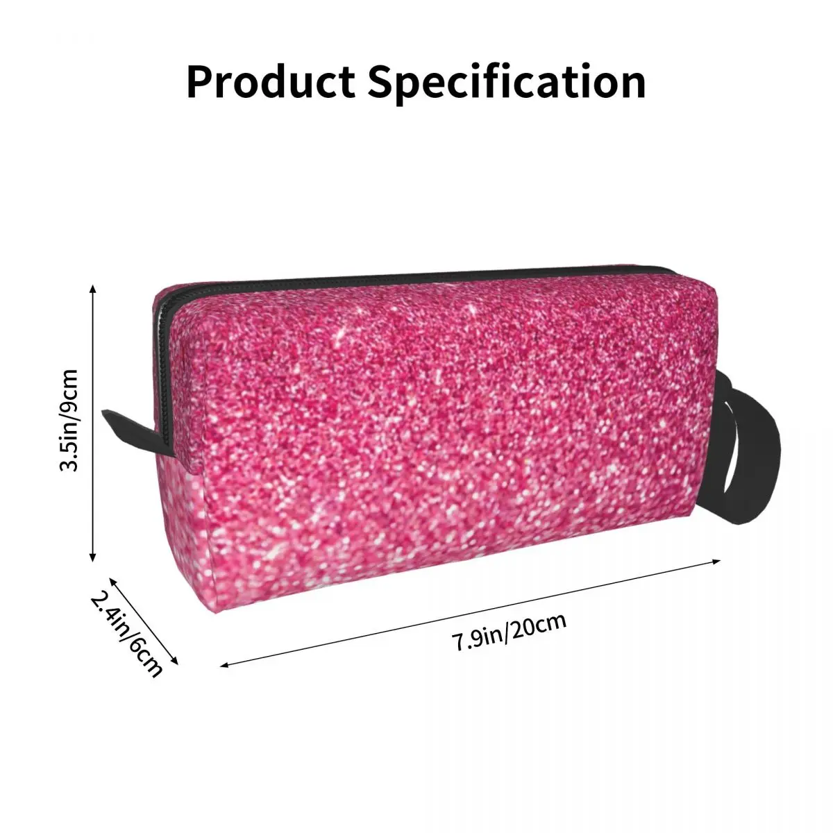 Pink Glitter Sparkle Diamond Travel Toiletry Bag Bling Crystal Rhinestone Makeup Cosmetic Organizer Beauty Storage Dopp Kit