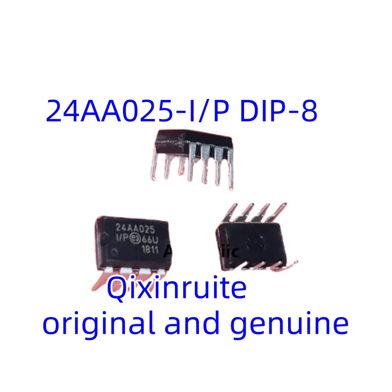 

Qixinruite New genuine 24AA025-I/P DIP-8 inline microcontroller IC EEPROM memory chip