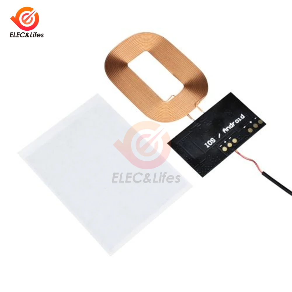 DIY Standard Wireless Charging Coil Receiver Module PCBA Board Coil Circuit Board DIY Battery Coil 5V 1A Fast Charger Module