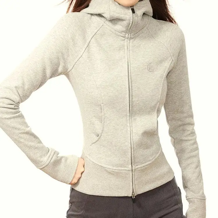 American Retro Hooded Sweatshirt, Women'S Spring And Autumn Design, Embroidered Sports Yoga Slim Fit Cardigan Jacket