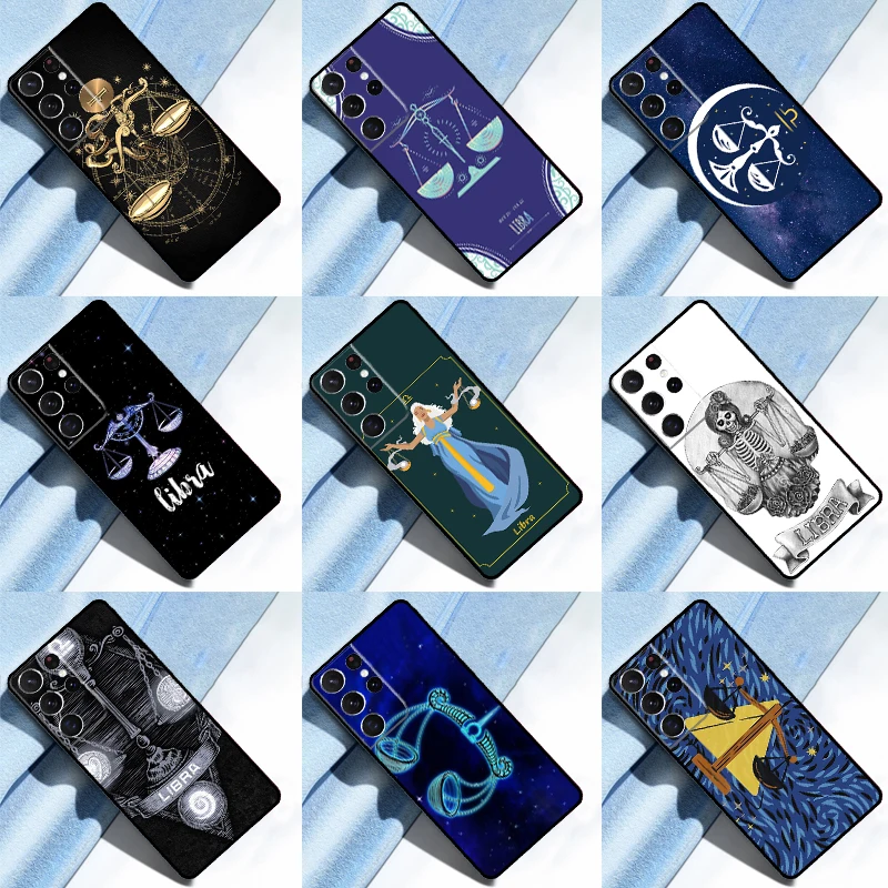 Zodiac Libra Balance Case For Samsung Galaxy S23 S22 Ultra S20 S21 FE S8 S9 S10 Plus Note 10 20 Ultra Cover Coque