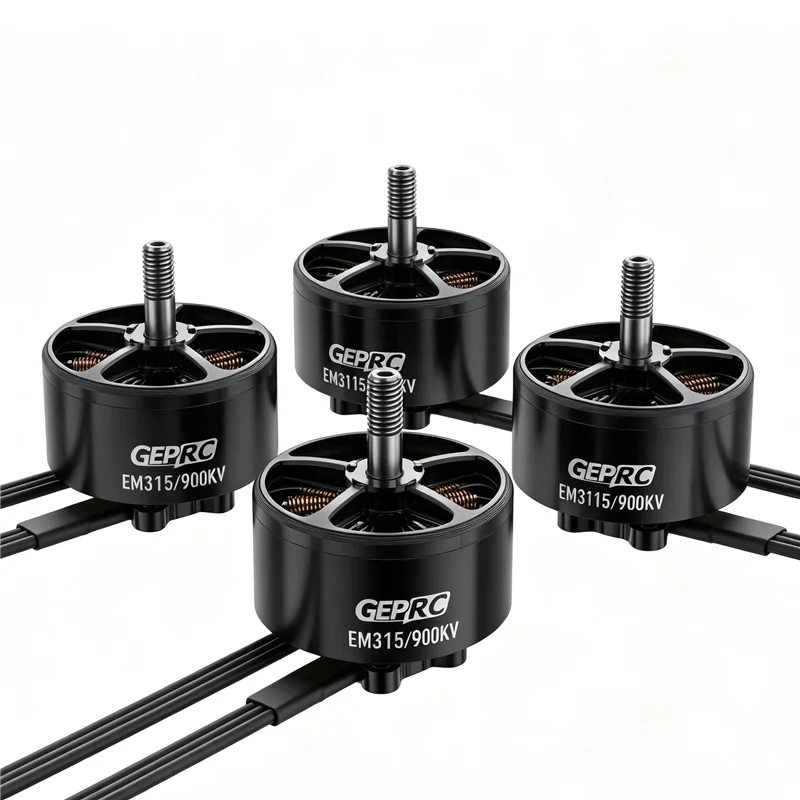 High Torque Heavy Lift EM3115 4 Pack Motor GEPRC, 6S LiPo Input M5 Output Shaft Fit 8/9/10 Inch 3-Blade Propellers