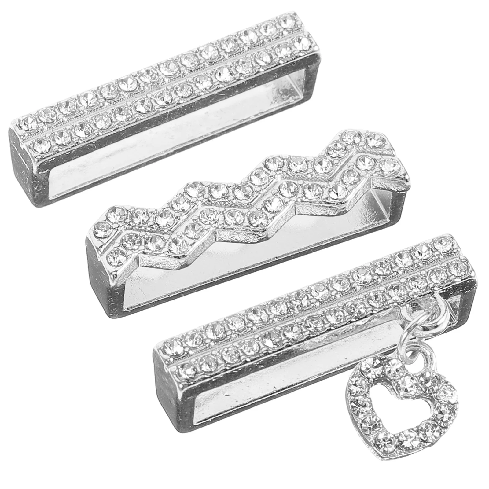 3 stuks horlogeband bedels siliconen ringen premium metaal duurzame decoratieve smartwatch band strass accessoires