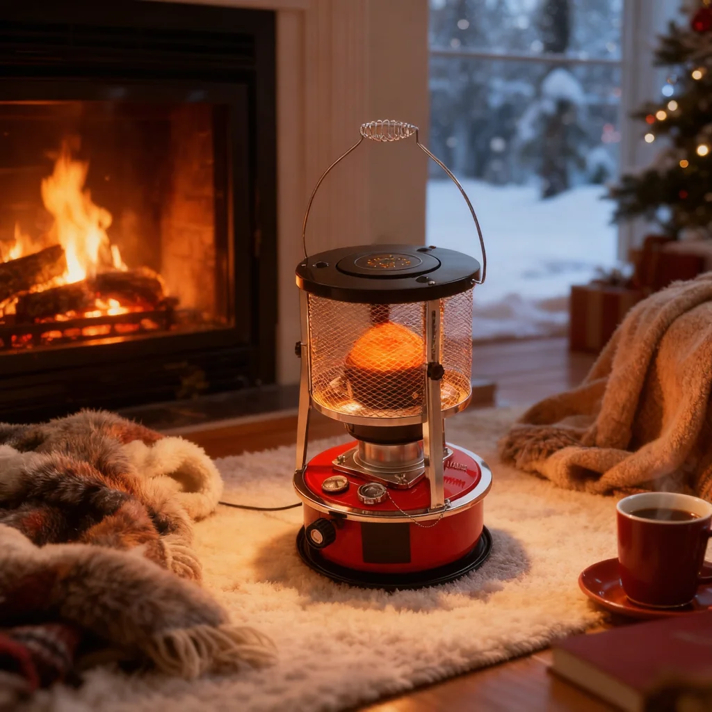 Portable Kerosene Heater 8000 BTU, 1.37 Gal Tank, 13.39-18.11in Adjustable Height - Indoor/Outdoor Camping/Garage Heating Device