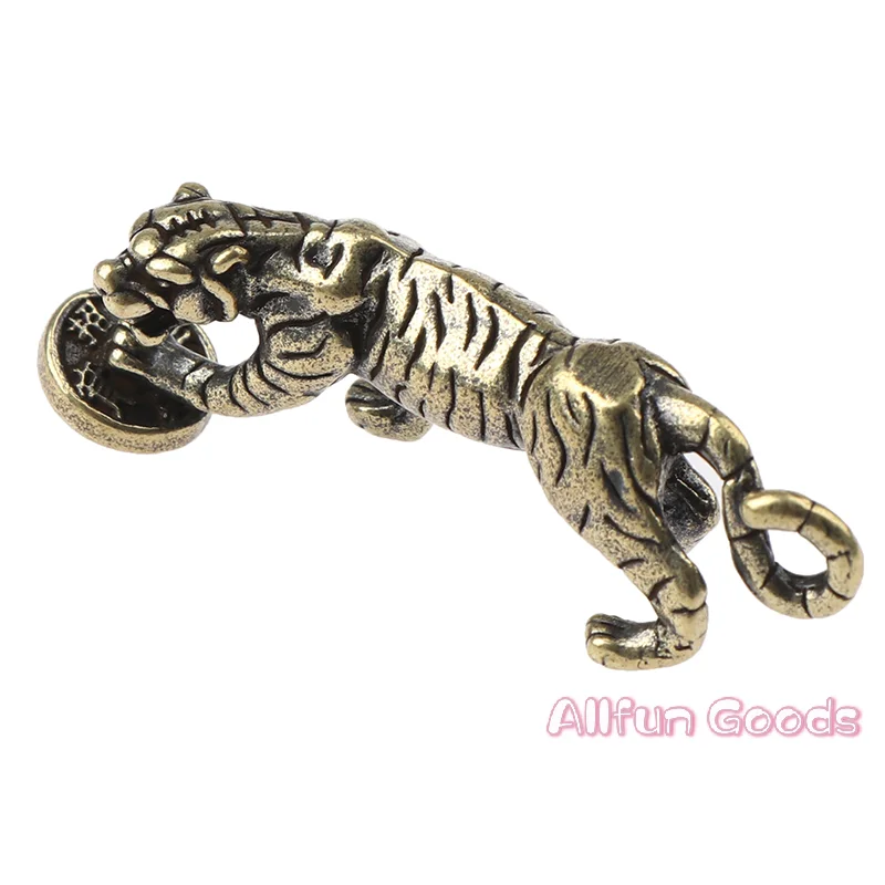 [TG835] Brass Tiger Statue Ornament Chinese Zodiac Tiger Office Desk Decoration Pendant