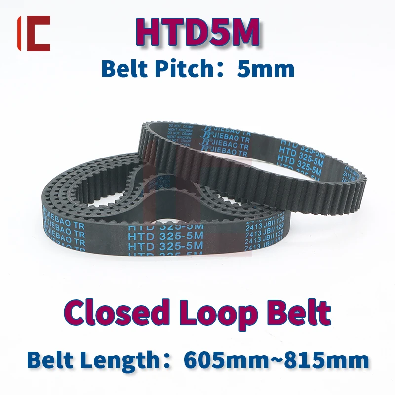 

HTD 5M Timing Belt Length 605mm to 815mm 15mm 20mm HTD5M Belt Width 25mm 30mm HTD 5M Timing Pulley Belt HTD5M Rubber Timing Belt