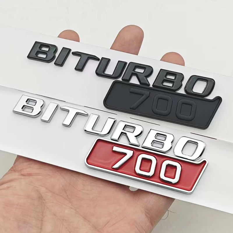 

3D ABS Car Styling Logo BITURBO 700 Badge Fender Side Sticker Emblem Decals For Mercedes Benz AMG BITURBO 700 Auto Accessories