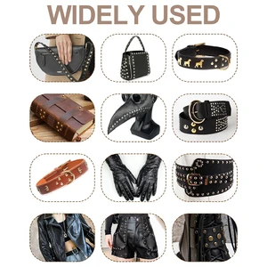 480/360/240 Mảnh đinh tán da đôi nắp ống hình ống hình ống với Kim tắc khoan cố định cho bộ đinh tán DIY được làm thủ công 10 Vivet bán hàng chính cho vành đai - №6